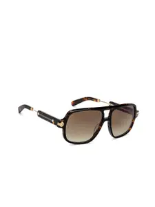 John Jacobs Masaba Edition Women Brown Square UV Protected Sunglasses (Large -209433)