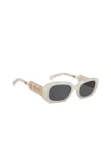 John Jacobs Masaba Edition Women Grey Square UV Protected Sunglasses (Large -209441)