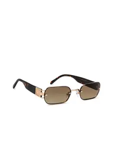 John Jacobs Masaba Edition Women Brown Rectangle UV Protected Sunglasses (Medium-209446)