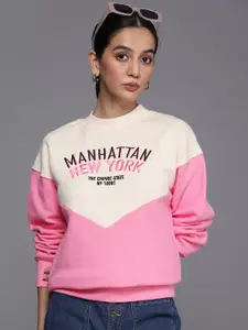 NEXT Colourblocked & Embroidered Pullover Sweatshirt