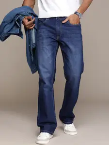 WROGN Men Bootcut Heavy Fade Stretchable Jeans