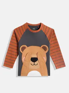 NEXT Boys Peekaboo Bear Applique Design Pure Cotton T-shirt