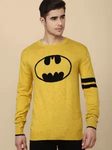 Free Authority Batman Printed Round Neck Long Sleeves Pullover Sweater