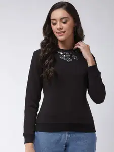 Modeve Embellished Pullover Sweatshirt