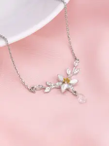 GIVA Sterling Silver Rhodium-Plated Necklace