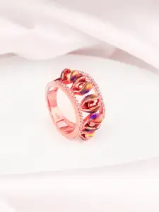 GIVA 925 Sterling Silver Rose Gold Plated Finger Ring