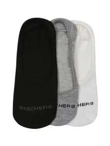 Skechers Men Pack Of 3 Brand Logo Woven Design Shoe Liner Socks