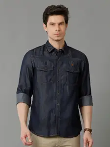 Double Two Indian Slim Fit Denim Cotton Casual Shirt