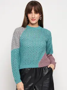 Madame Open Knit Acrylic Pullover