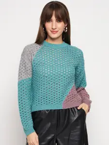 Madame Open Knit Acrylic Pullover