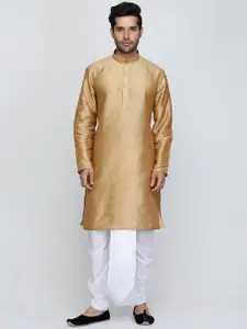 ROYAL KURTA Mandarin Collar Straight Kurta with Dhoti Pants