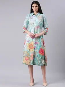 SHOWOFF Floral Printed Shirt Dress