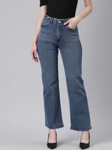 SHOWOFF Women Straight Fit Light Fade Stretchable Clean Look Jeans