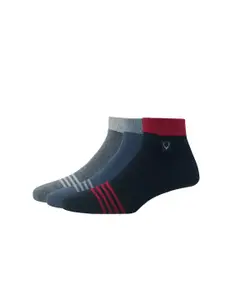 Allen Solly Men Pack of 3 Ankle-Length Striped Socks