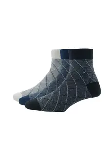 Allen Solly Men Pack of 3 Ankle-Length Patterned Socks