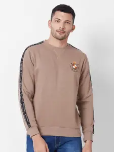 GIORDANO Round Neck Applique Sweatshirt