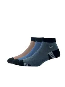 Peter England Men Pack of 3 Patterned Cotton Ankle Length Socks