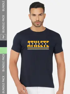 CHOZI Pack Of 2 Printed Cotton T-shirt