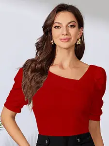 Dream Beauty Fashion V-Neck Puff Sleeve Top
