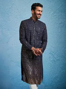 VASTRAMAY Sequinned Embellished Straight Kurta