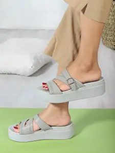 ELLE Perforated Flatform Heels