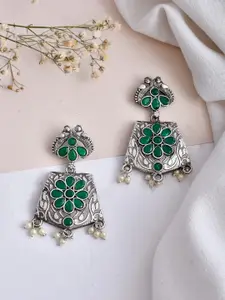 DASTOOR Oxidise Silver Plated Drop Earrings