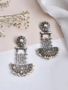 DASTOOR Silver-Plated Contemporary Drop Earrings