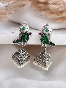 DASTOOR Silver-Plated Contemporary Drop Earrings