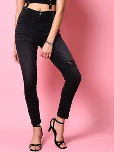Freehand Women Black Slim Fit Light Fade Stretchable Jeans
