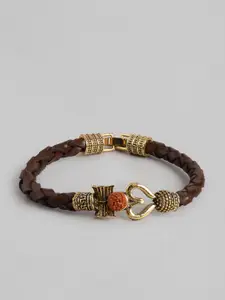 PARIS HAMILTON Men Gold-Plated Artificial Beads Brass Bracelet