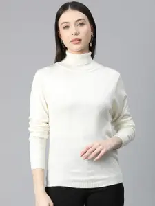 Pierre Carlo Women Solid Acrylic Pullover Sweater