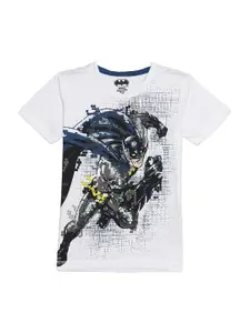 Kids Ville Batman featured White Tshirt for Boys