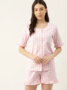 ETC Checked Pure Cotton Night Suit