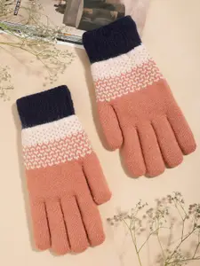 ELLIS Women Colourblocked Touch-Screen-Finger Gloves