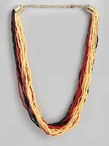 RICHEERA Beaded Multi-Layered Statement Necklace