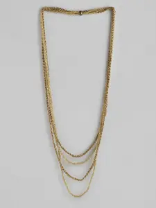 RICHEERA Gold-Plated Beaded Multi-Layered Necklace