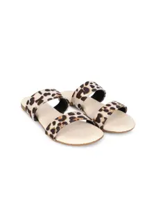 stylzrepublic Animal Printed Open Toe Flats