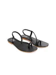 stylzrepublic Braided One Toe Flats