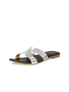 stylzrepublic Colourblocked Open Toe Flats