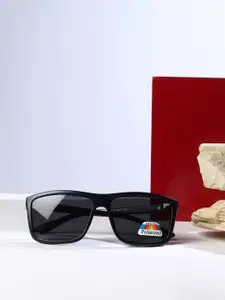 Roadster Women Square Sunglasses with Polarised &UV Protected Lens 3951 FULL BLACK RD 1