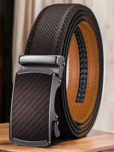 INVICTUS Men Textured Leather Belt