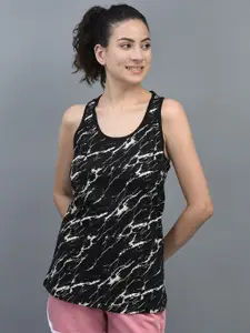 Dollar Missy Abstract Printed Scoop Neck Pure Cotton Tank Top