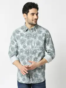 VALEN CLUB Floral Printed Slim Fit Cotton Casual Shirt