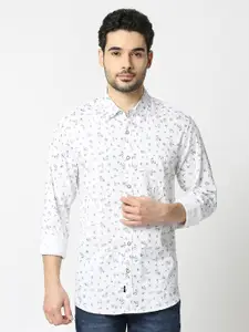VALEN CLUB Floral Printed Slim Fit Floral Opaque Cotton Casual Shirt