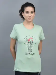 Dollar Missy Rapid-Dry Floral Printed Slim Fit Sports T-shirt