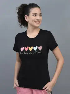Dollar Missy Typography Printed Slim Fit Rapid-Dry Slim Fit Sports T-shirt