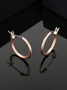 Estele Rose Gold-Plated Circular Hoop Earrings