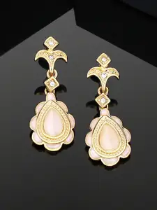 Estele Geometric Gold-Plated Drop Earrings