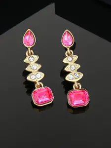 Estele Geometric Gold-Plated Drop Earrings