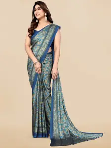 KALINI Floral Printed Poly Chiffon Saree